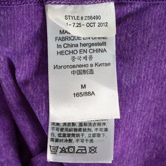 Marmot Top Womens Medium Purple Hoodie Henley Pockets Stretch Knit Blouse - Picture 12 of 13